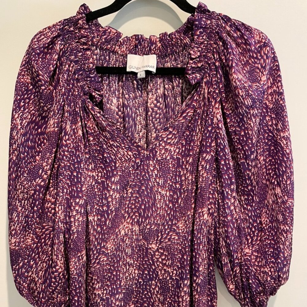 silky sexy purple springy blouse